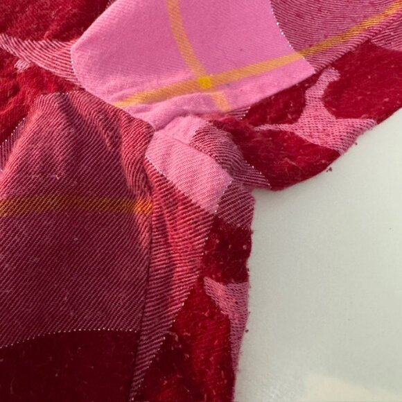 Y2K Victoria's Secret PINK Trustees of Pink Flannel Pajama Pants Red Plaid L - Picture 7 of 7